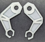 Vintage Astro Captain Robot White replacement toy arms 2-3/4"