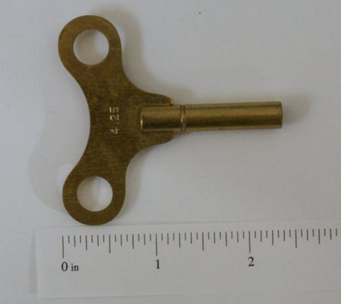 Brass Metric Windup Key 4.25