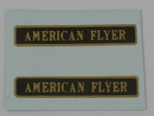 American Flyer Decals Black and Gold