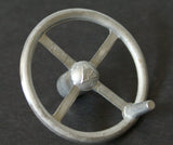 Nylint tiller wheel with crank handle. Steering crank