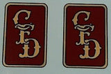 Buddy L fire pumper decal set of 2