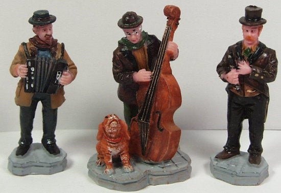 3 Street Musicians & Dog 2-1/2 in. train figures :