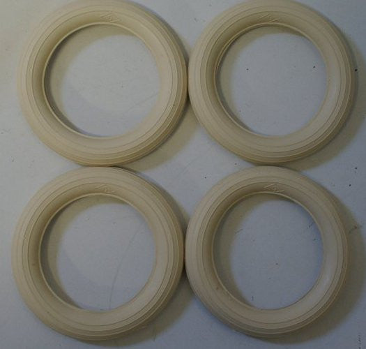 Tires for Erector sets Pressed steel toys.  4" x 1/2" I.D is 3"