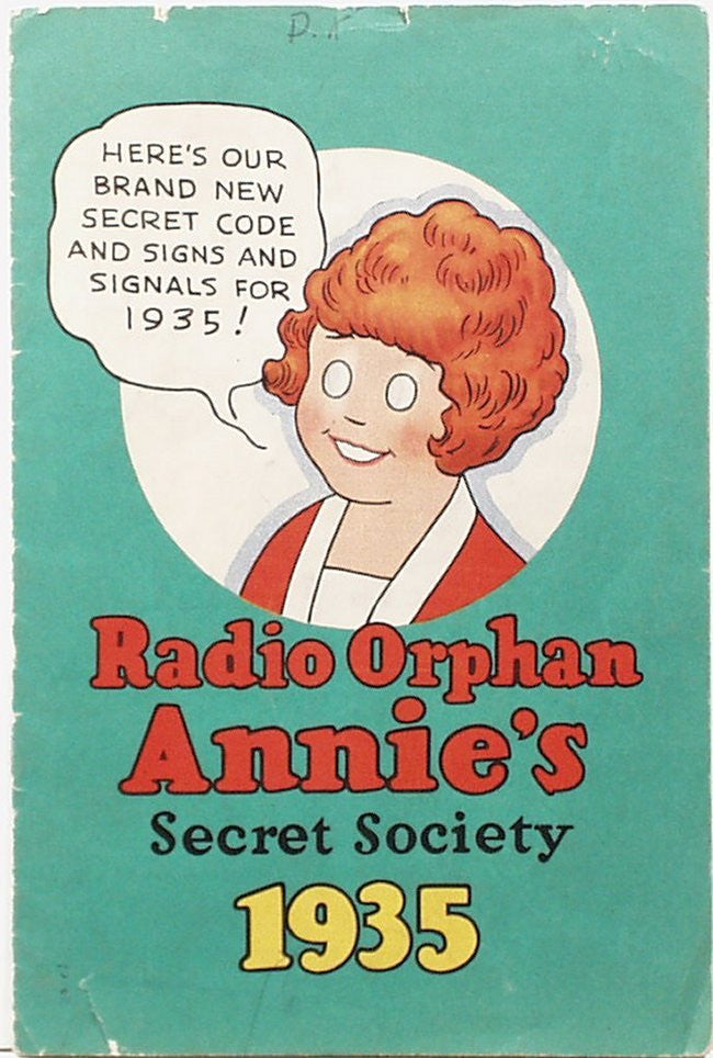 Annieページ Radio Orphan Annie 1935 Secret Society Code Book – Classic Tin Toy Co.