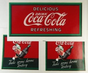 Buddy L Coca-Cola 3-Piece Decal Set