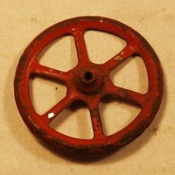 Vintage tin plate wheel 1-1/8"