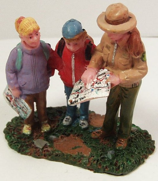 Park Ranger with 2 Children Vail Park 2-1/2 in. train figure