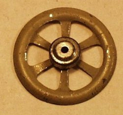 Early tin toy wheel 1"