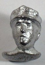 Cast metal motorcycle driver head