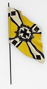 Vintage toy Soldier WWII German Luftwaffe flag. Paratrooper unit.