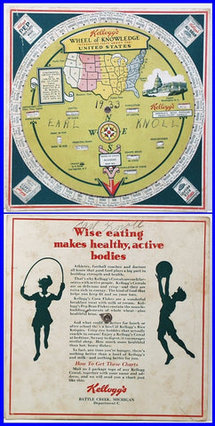1933 Kellogg's Rice Krispie Premium Wheel of Knowledge