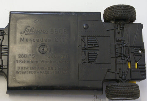 Schuco 5508 Mercedes C111 Base Plate. With rear Wheels