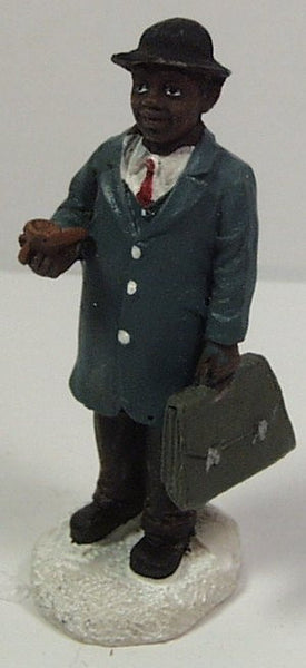 Train Figure : gentleman carrying briefcase & pipe 2-1/2 in. train figure