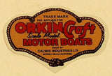Orkin Craft Motor Boats Decal 1-3/4"