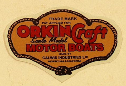 Orkin Craft Motor Boats Decal 1-3/4"