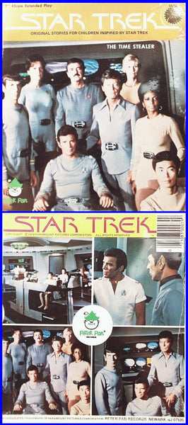 1979 Star Trek 45 Record Album Peter Pan The Time Stealer