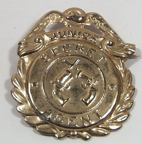 Junior Secret Agent Premium Badge stamped metal