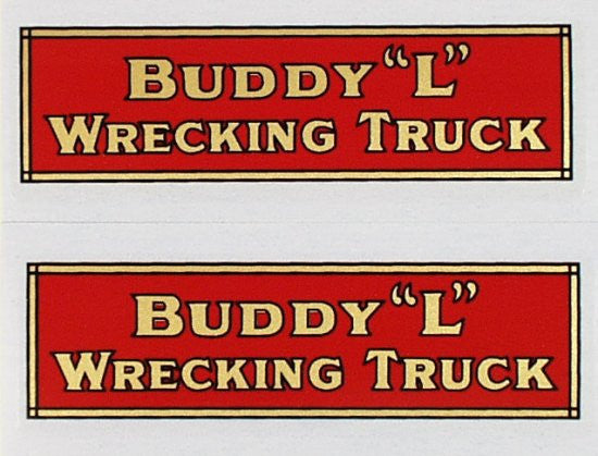 Buddy L Wrecking Truck Decal Set