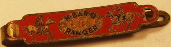 Bobby Benson H-Bar-O Ranger Enameled Brass Tie Clip