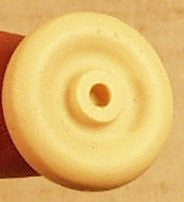 Cream 15/16" Solid toy wheel : Solid rubber