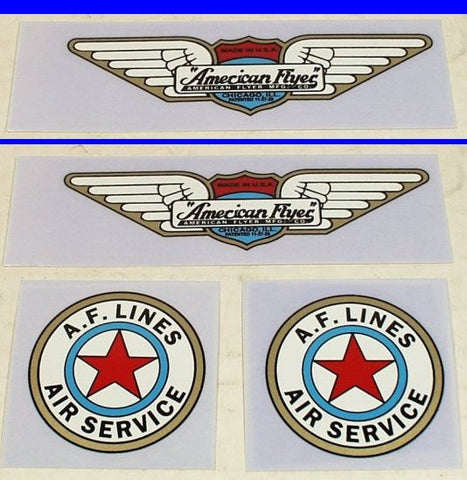 American Flyer Air Service Water Transfer Decals Set Tri-motor