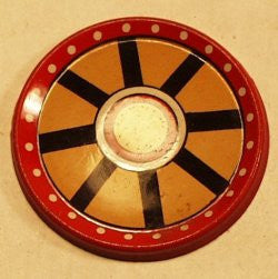 Tin lithographed hubcap 1.5" (36mm) OD