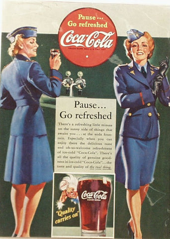 1940s Coca-Cola Advertising Magazine Ad Cutout