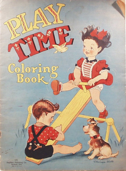 Play Time Coloring Book Stephens Publishing 1940s