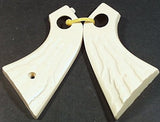 Nichols Mustang 500. Horn pattern grips 3" Cream