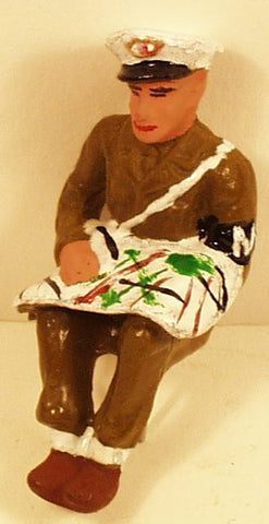 Toy Soldier Figure Police Officer Toy Soldier Reading Map