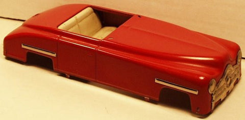 Vintage toy Distler car body.  Distler Ford Red Distler