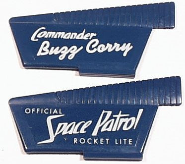 Set of two Rayovac Space Patrol Rocket Fins : Commander Buzz Corry