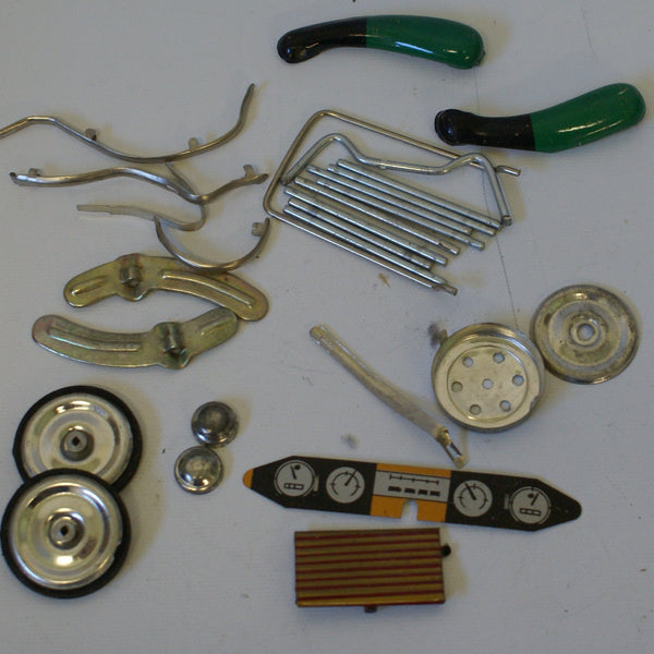 Toy Parts lot. Miscellaneous tin toy replacement parts.