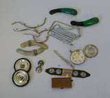 Toy Parts lot. Miscellaneous tin toy replacement parts.