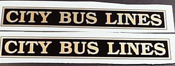 Keystone City Bus Lines Decal Set