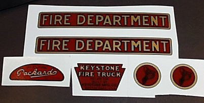 Keystone Fire Department Decal Set