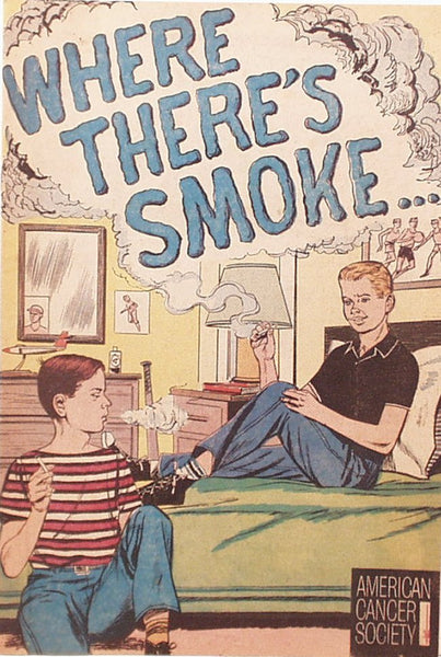 1965 American Cancer Society comic showing kids smoking