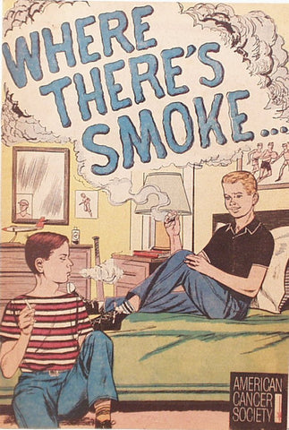 1965 American Cancer Society comic showing kids smoking