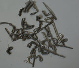 Lot of toy soldier arms with rifles, pistols etc.