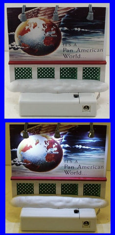 Pan American Advertising Street Sign with 3 electric lights.