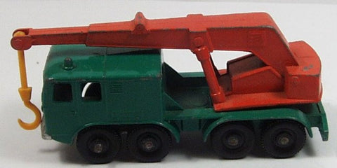 Early Matchbox Reg. Wheels #30c Faun Crane Truck green body