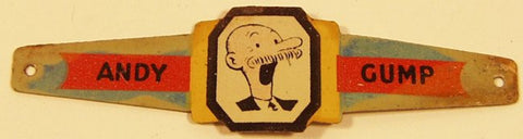 Post Raisin Bran Cereal Premium Litho Tin Ring Andy Gump 1948