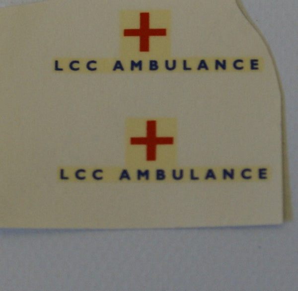 Minic or Dinky Ambulance water slide decal.