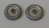 Toy Diecast solid wheels 9/16" Diameter Set of two.