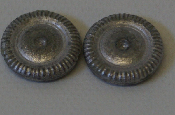 Toy Diecast solid wheels 9/16" Diameter Set of two.