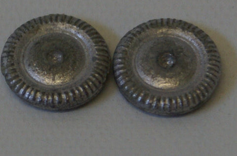 Toy Diecast solid wheels 9/16" Diameter Set of two.