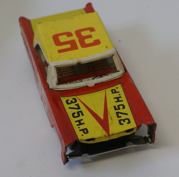 Tinplate small 'Challenger' Car missing front grill.  6"