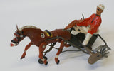 Trotting horse toy sold for parts or restoration. Composition