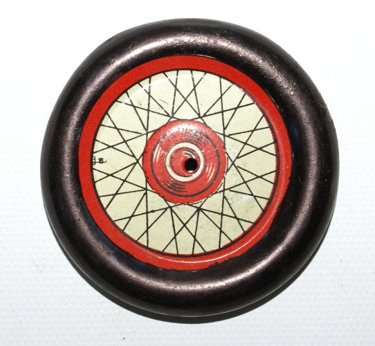 2" tin wheel original litho. with painted tire