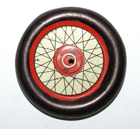 2" tin wheel original litho. with painted tire